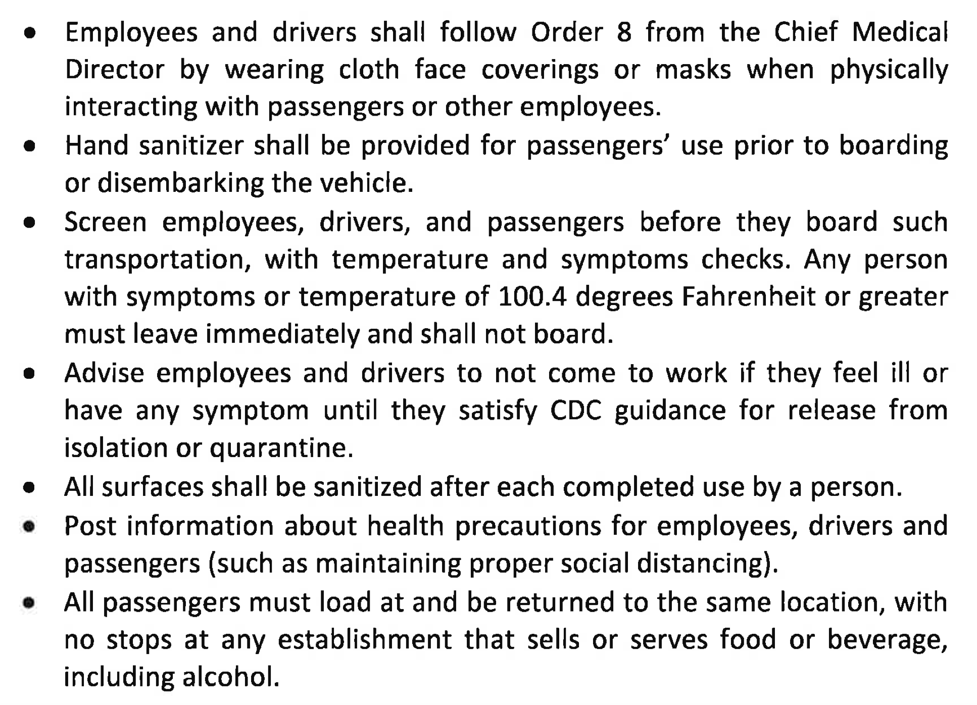 Current Restrictions for Transpotainment Vehicles