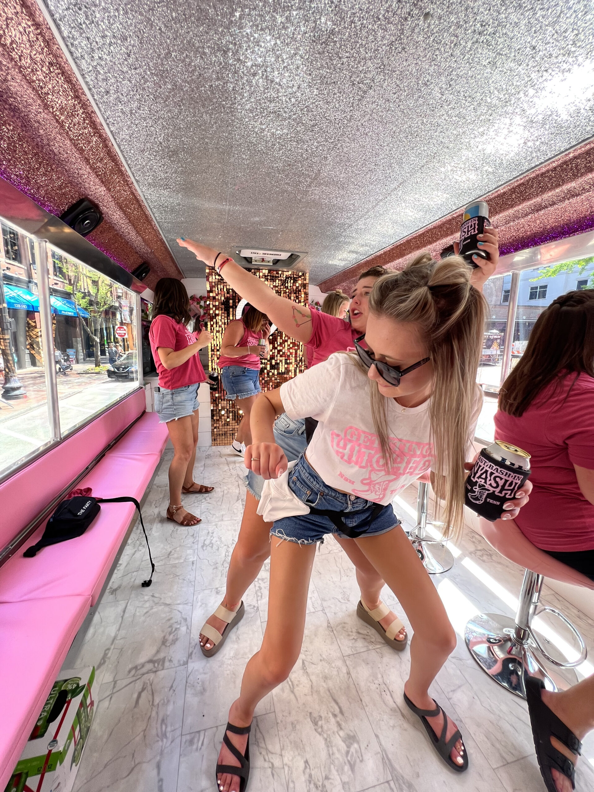 Dancing on a Party Bus in Nashville, TN.
